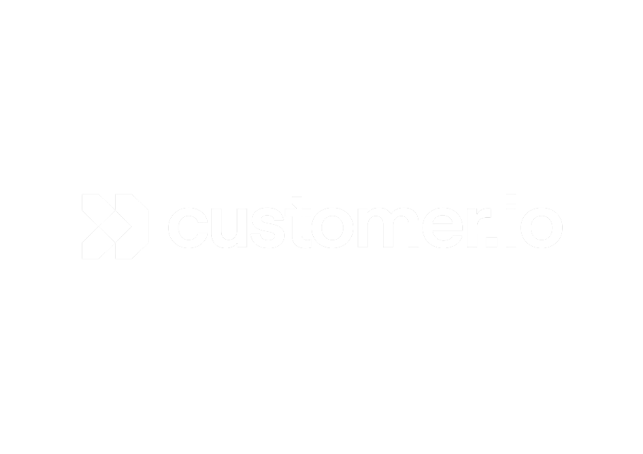 Customer.io logo white